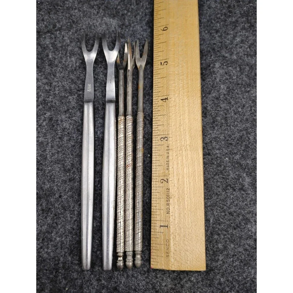 5 Vintage Stainless Steel Seafood Forks Lobster Crab Shellfish Nuts